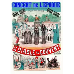 Le Diable au Couvent Celmar Patusset Concert Époque Paris - Publicité vintage