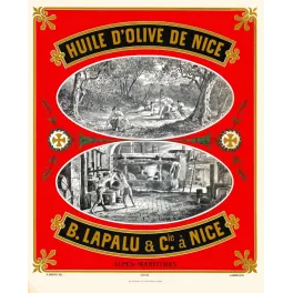Huile d'Olive Nice Lapalu Depeyre Didier récolte pressoir - Publicité vintage