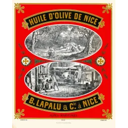 Huile d'Olive Nice Lapalu Depeyre Didier récolte pressoir - Publicité vintage