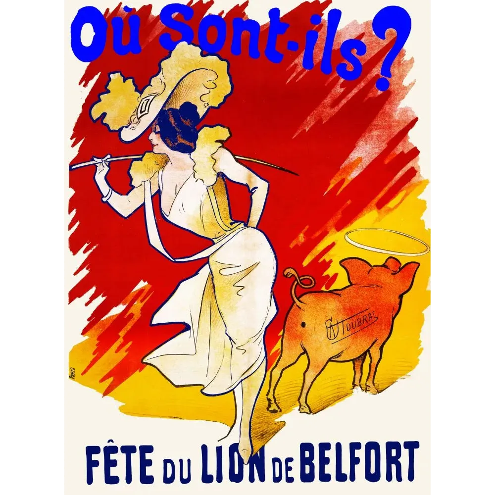 Fête Lion de Belfort Toubrac Paris - Publicité vintage Fête Lion de Belfort Toubrac Paris - Publicité vintage