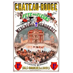 Château-Rouge Paris Fête Fleurs Bals Memmerlé - Publicité vintage