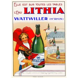 Eau Lithia Wattwiller Haut-Rhin Alsace Ch. Bahy - Publicité vintage