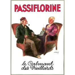 Passiflorine Calmant Vieillards Le Rosy couple âgé - Publicité vintage