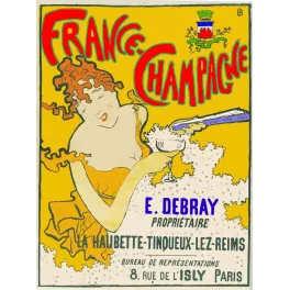 France Champagne Debray Reims coupe – Publicité vintage