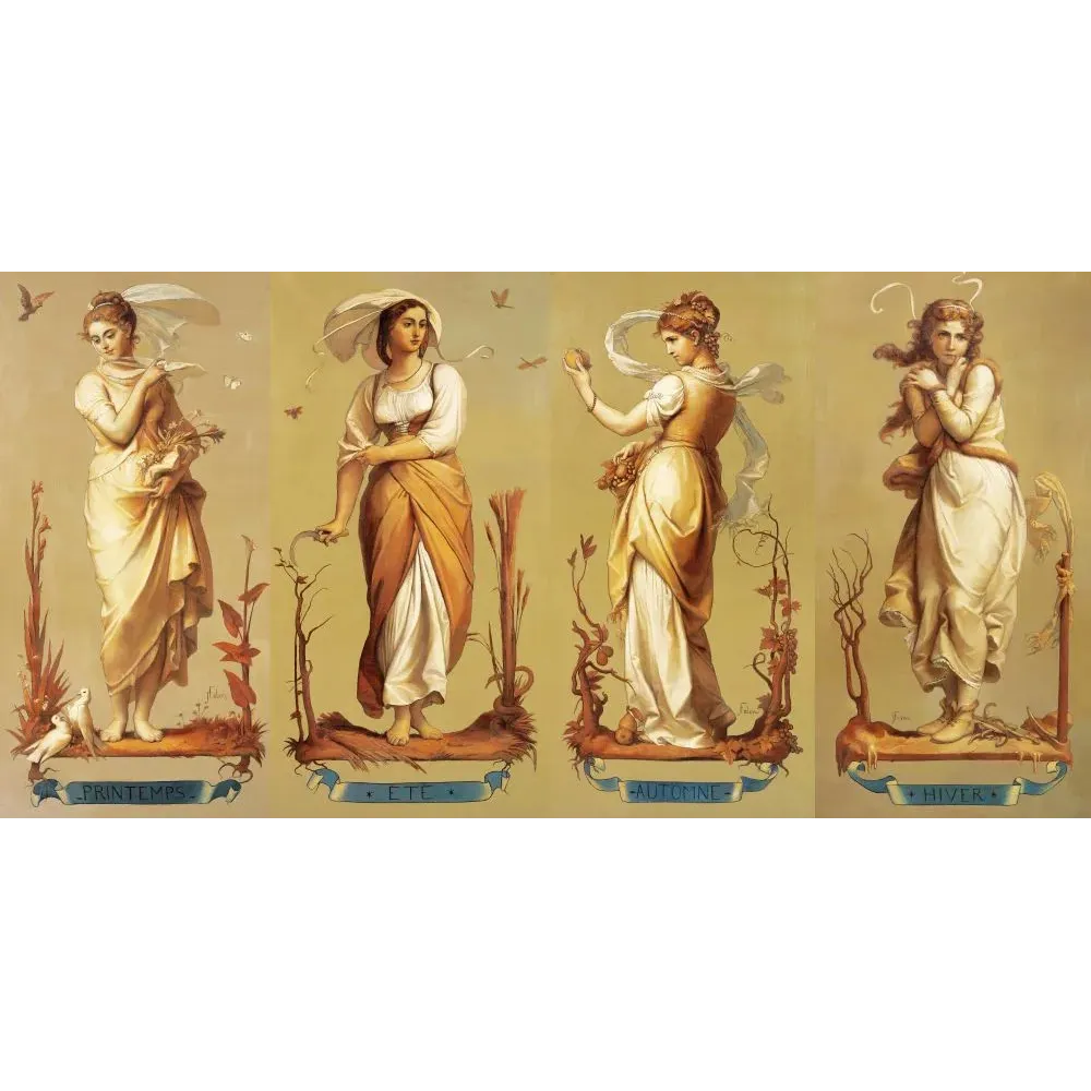 Quatre Saisons peinture académique Félon – Publicité vintage Quatre Saisons peinture académique Félon – Publicité vintage