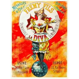 Liqueur La Diva Fremy Fils Paris – Publicité vintage