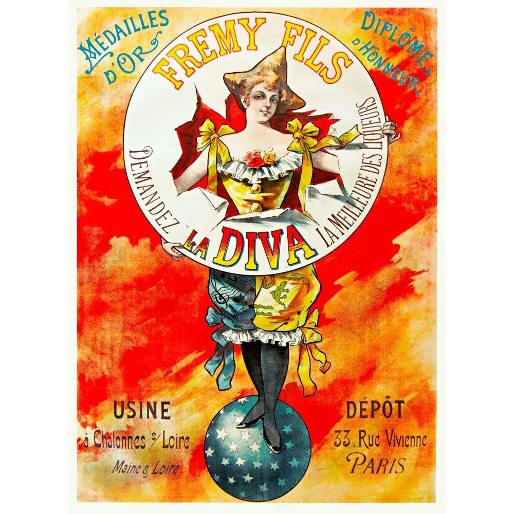 Liqueur La Diva Fremy Fils Paris – Publicité vintage