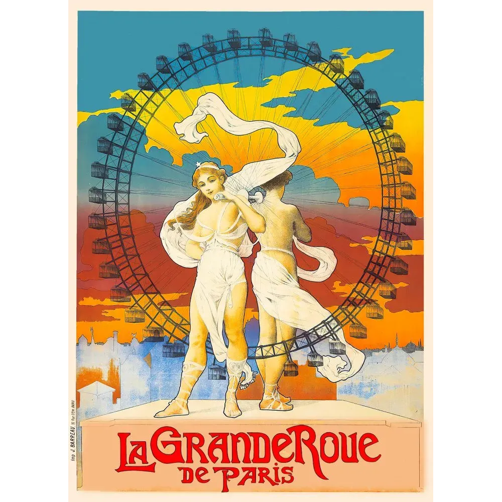 Grande Roue Paris Barreau danseuses – Publicité vintage Grande Roue Paris Barreau danseuses – Publicité vintage