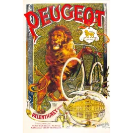 Peugeot Bicyclettes Valentigney lion Casils – Publicité vintage