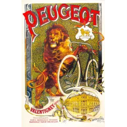 Peugeot Bicyclettes Valentigney lion Casils – Publicité vintage