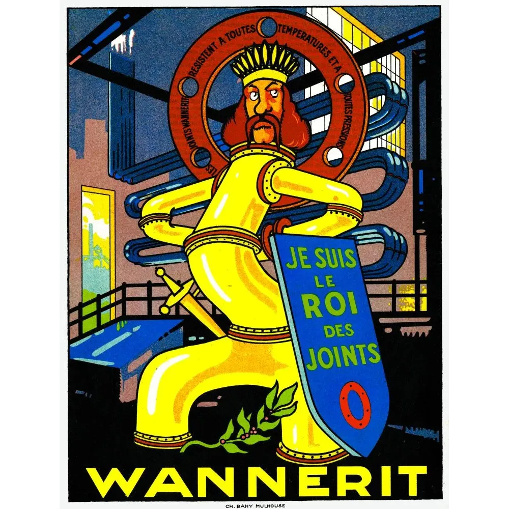 Wannerit Roi des Joints Mulhouse - Publicité vintage