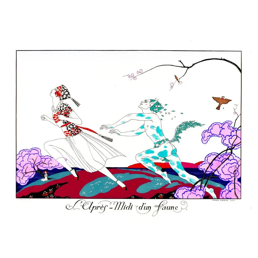 Après-Midi Faune George Barbier 1920 Art Déco - Publicité vintage Après-Midi Faune George Barbier 1920 Art Déco - Publicité vintage