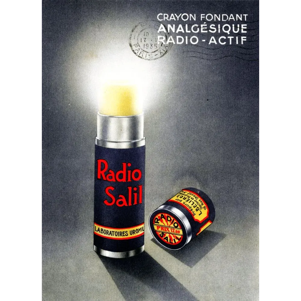 Radio Salil Analgésique Radio-Actif Paris 1935 - Publicité vintage