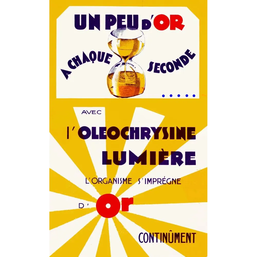 Oléochrysine Lumière Or Organisme Médicament - Publicité vintage