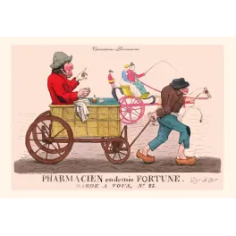 Caricature Pharmacien Demi-Fortune Paris N°25 - Document ancien