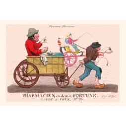 Caricature Pharmacien Demi-Fortune Paris N°25 - Document ancien