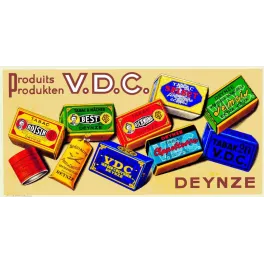 Publicité Tabac V.D.C. Van Der Cruyssen Deynze paquets colorés Roisin Best Richmond Select Semois Lith De Grève Bruxelles