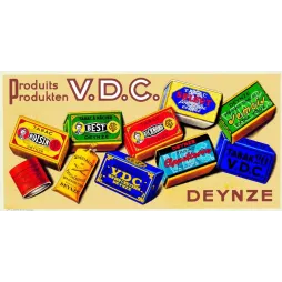Publicité Tabac V.D.C. Van Der Cruyssen Deynze paquets colorés Roisin Best Richmond Select Semois Lith De Grève Bruxelles