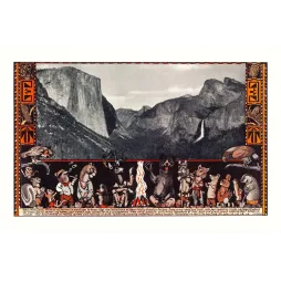 Document Yosemite Jo Mora animaux forêt feu camp ours cerfs El Capitan Half Dome chute eau