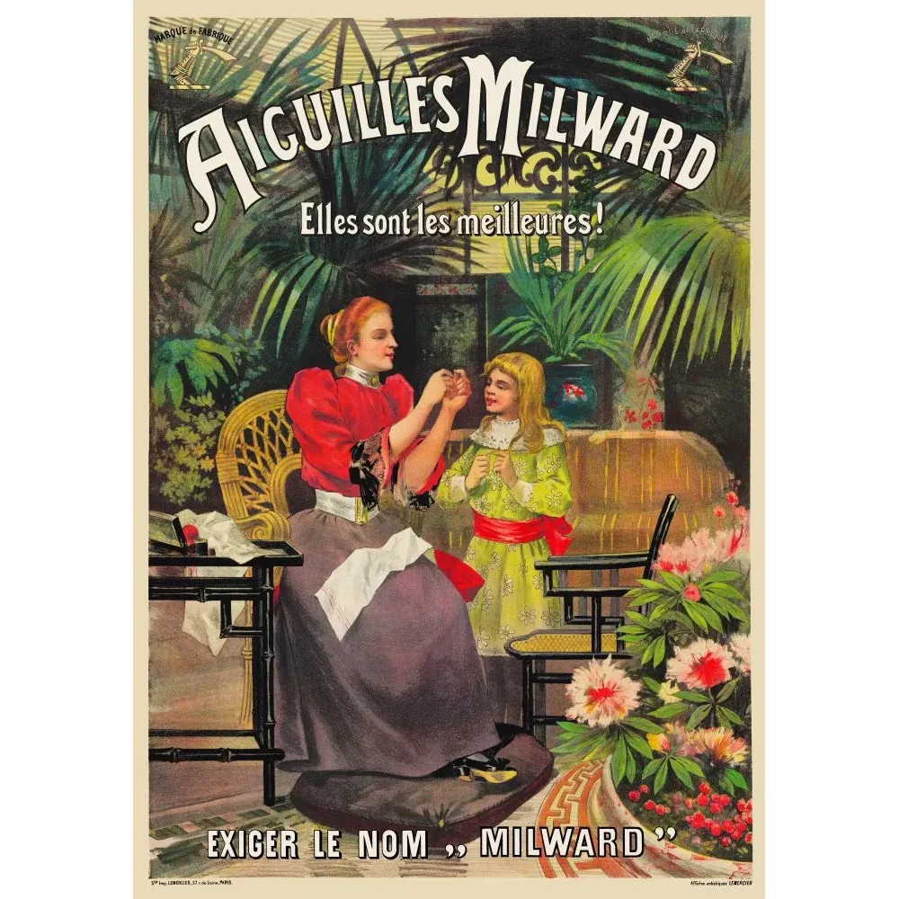 Publicité Aiguilles Milward Publicité Aiguilles Milward