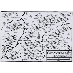 Plan topographique noir et blanc
