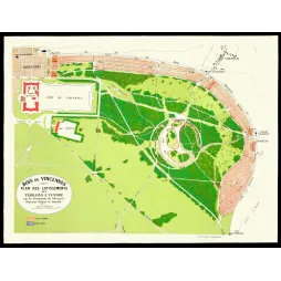 Plan coloré du Bois de Vincennes