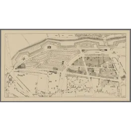 Plan cadastral noir et blanc d'Auteuil