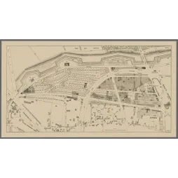 Plan cadastral noir et blanc d'Auteuil