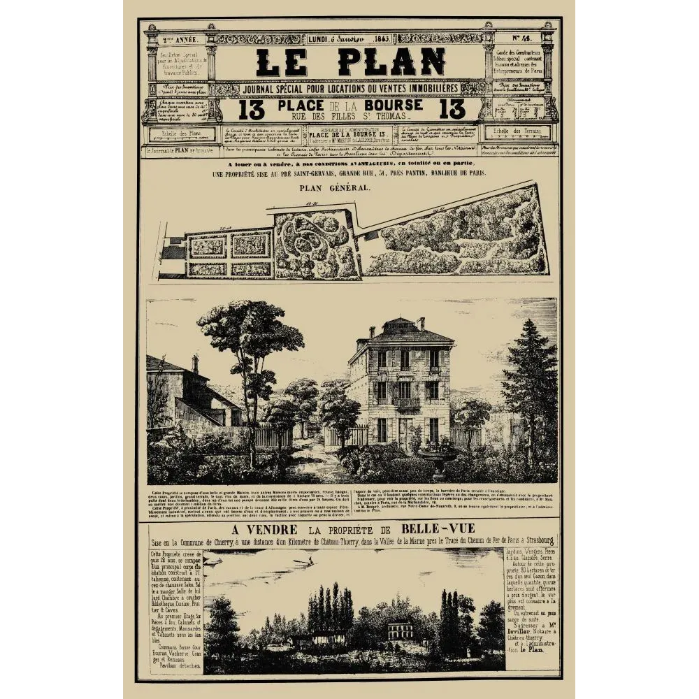 Journal Le Plan 1845 Journal Le Plan 1845