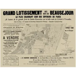 Plan du lotissement des Bois de Beauséjour