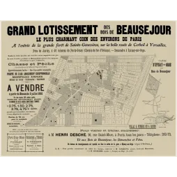 Plan du lotissement des Bois de Beauséjour
