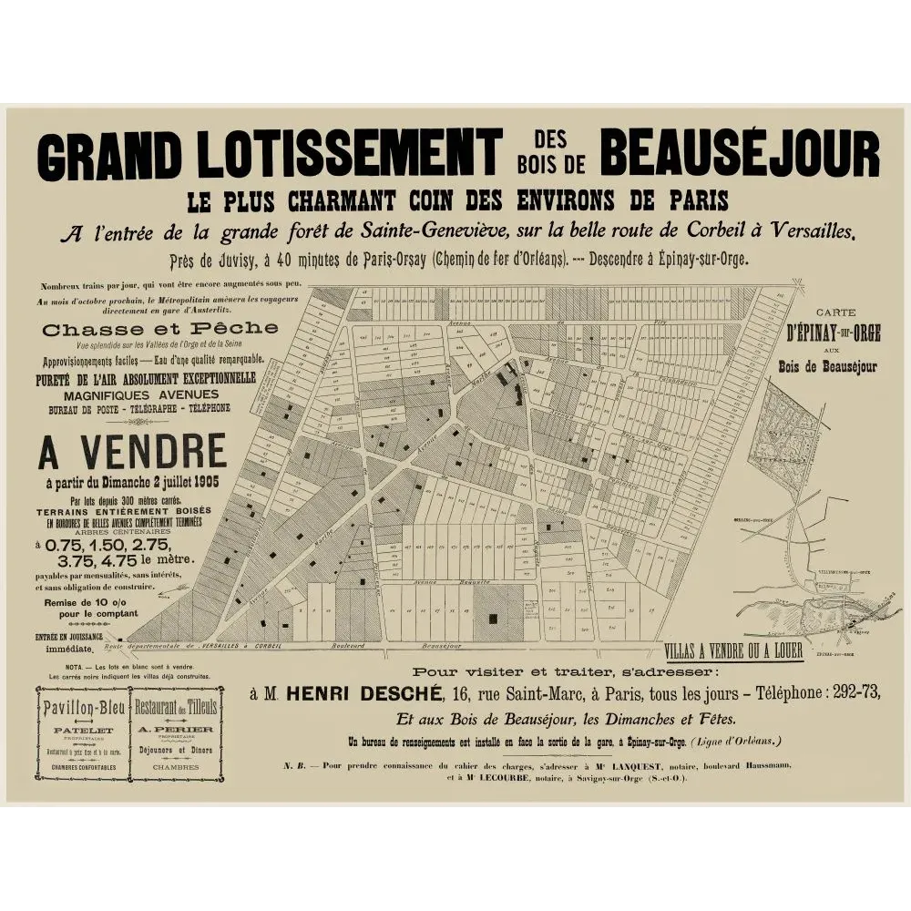 Plan du lotissement des Bois de Beauséjour Plan du lotissement des Bois de Beauséjour