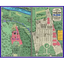 Plan coloré du lotissement du Val-Roger