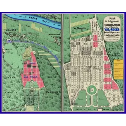 Plan coloré du lotissement du Val-Roger