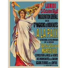 Affiche A la Paix Marseille 1892