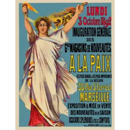 Affiche A la Paix Marseille 1892