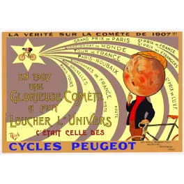 Affiche Cycles Peugeot 1907 par Mich