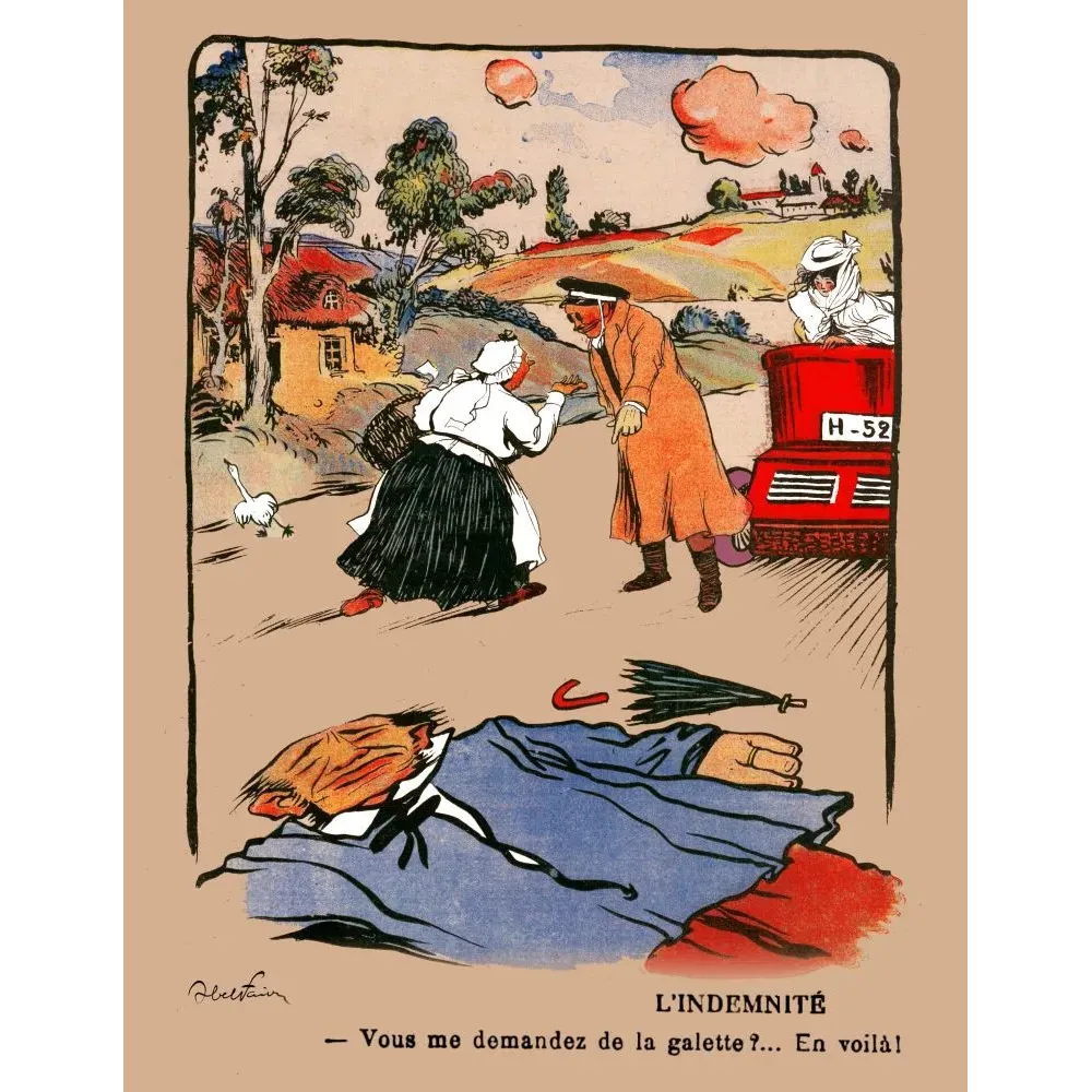 Illustration satirique L'Indemnité Illustration satirique L'Indemnité