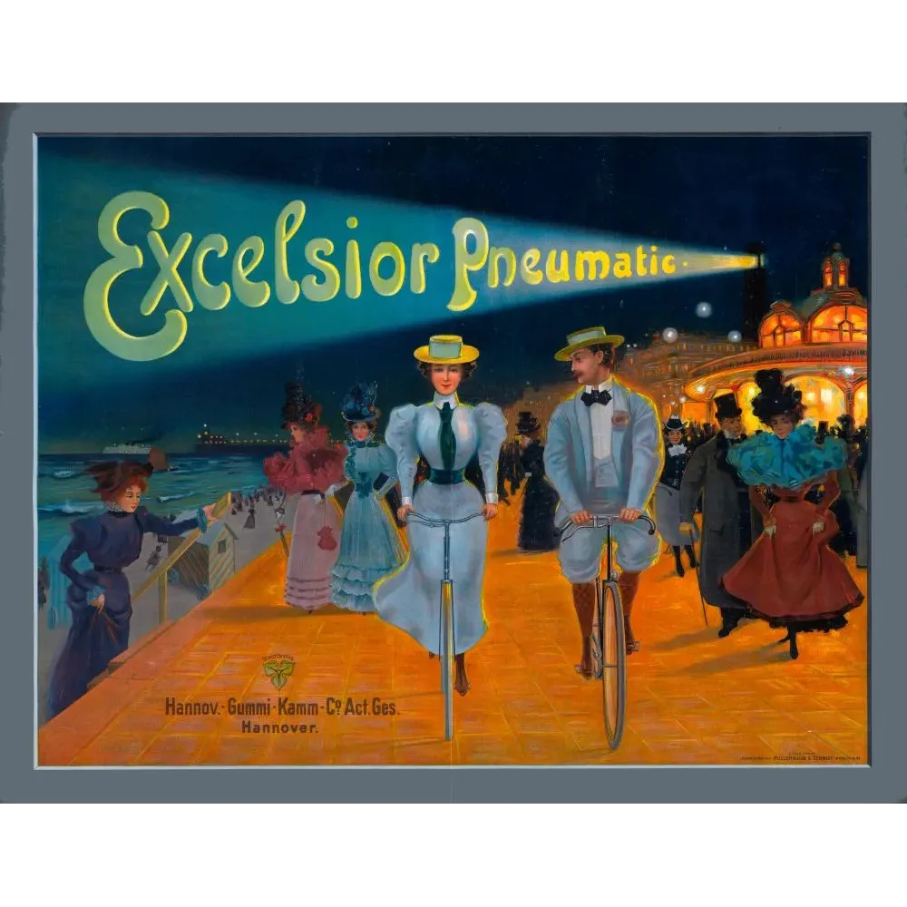 Pub Excelsior Pneumatic Hannover couple vélo promenade nocturne casino bord de mer lumières Hollerbaum Schmidt Berlin