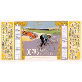 Pub Cycles Depas Seilles-Andenne Belgique palmarès 1910 cyclo-car rouge coureur cycliste portraits champions Bénard Liège