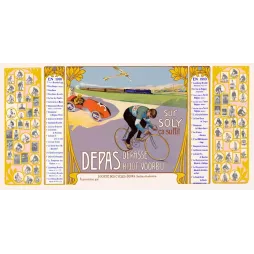 Pub Cycles Depas Seilles-Andenne Belgique palmarès 1910 cyclo-car rouge coureur cycliste portraits champions Bénard Liège