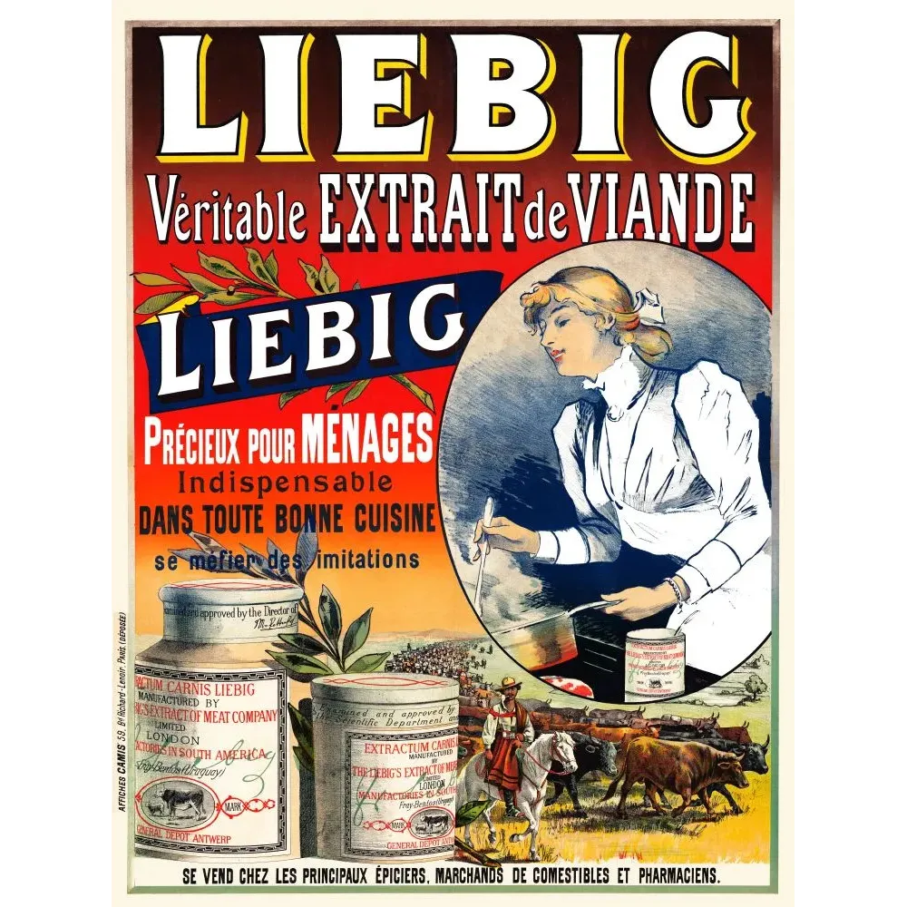 Pub Liebig Véritable Extrait de Viande cuisinière blonde Affiches-Camis Paris Pub Liebig Véritable Extrait de Viande cuisinière blonde Affiches-Camis Paris