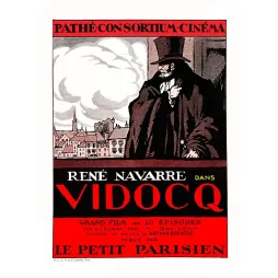 Affiche film Vidocq Rene Navarre Pathe Consortium Cinema film muet policier 10 episodes