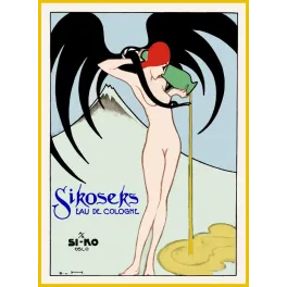 Affiche Sikoseks Eau de Cologne Si-Ko Oslo Art deco silhouette parfum montagne