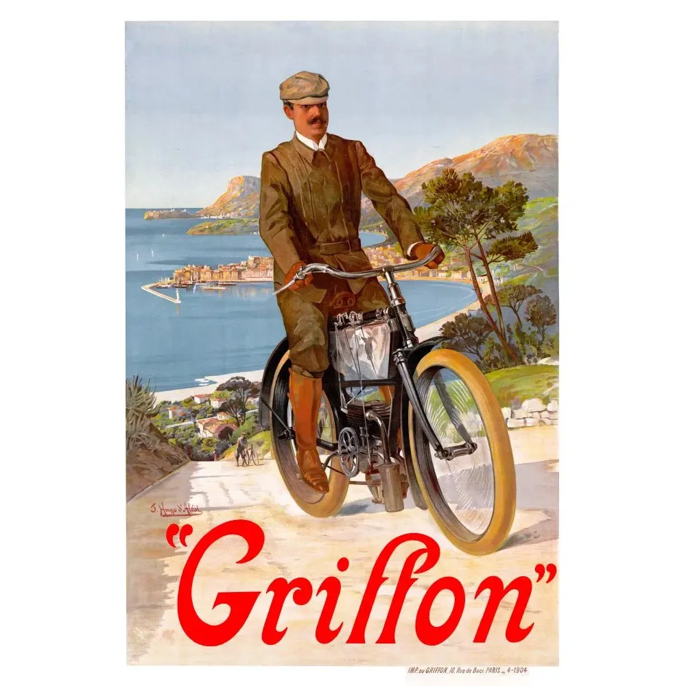 Publicité motocyclette Griffon par G. Hugo d'Alési Publicité motocyclette Griffon par G. Hugo d'Alési