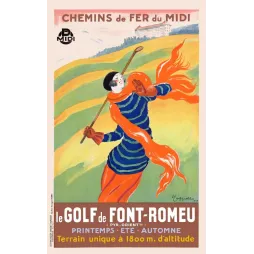 Affiche Golf de Font-Romeu Pyrénées par Leonetto Cappiello