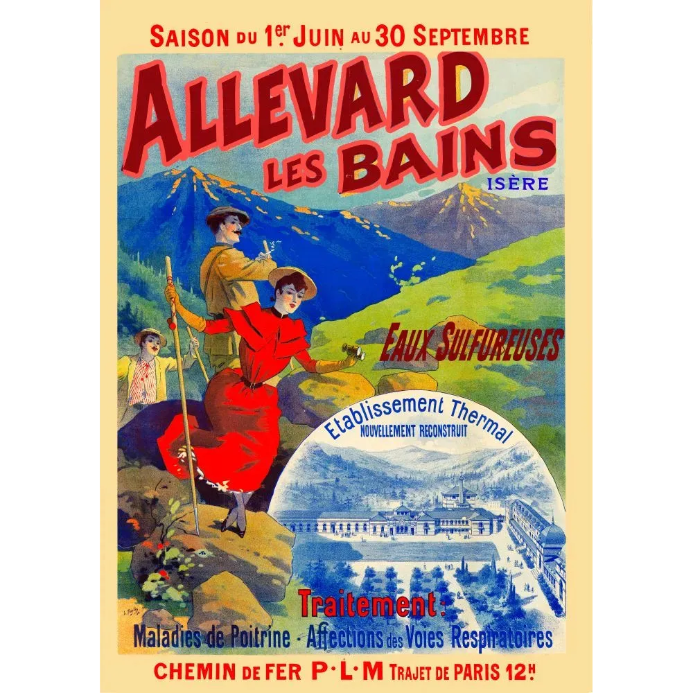 Affiche Allevard les Bains Isère Affiche Allevard les Bains Isère