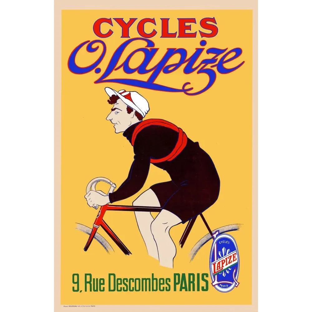 Publicité Cycles O. Lapize Paris par René Rousseau Publicité Cycles O. Lapize Paris par René Rousseau