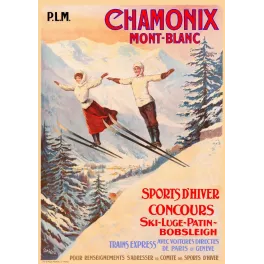 Affiche Chamonix Mont-Blanc par Tamagno