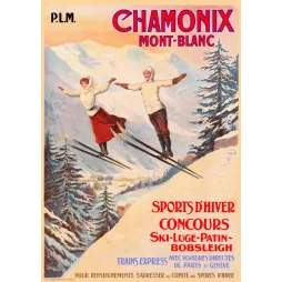 Affiche Chamonix Mont-Blanc par Tamagno